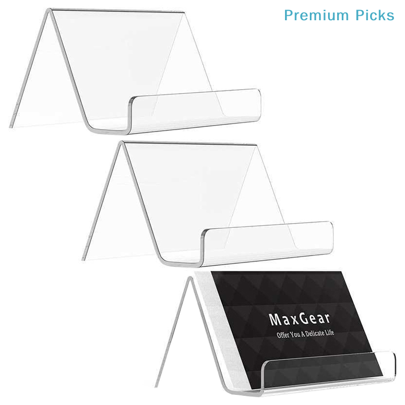 Office Furniture And Design - Taşınabilir Şeffaf Akrilik Masaüstü Kartvizitlik Masa