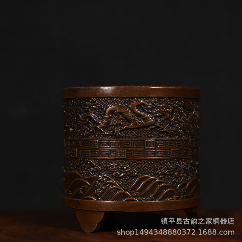 Office Furniture Phoenix - Bronz Tütsü Brülörü Silindir Tarzı Ejderha