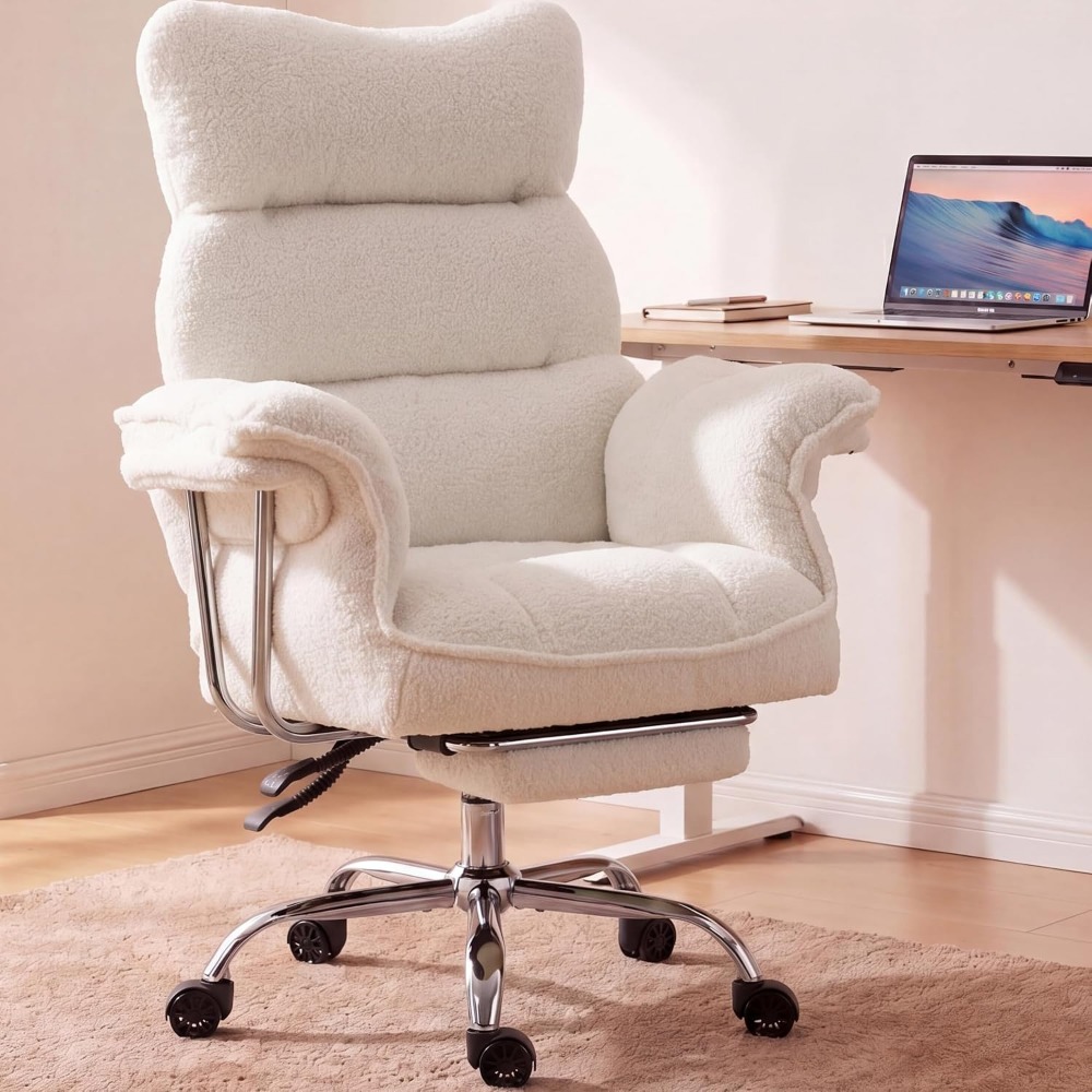 Office Footrest Cushion - Kalın Minderli, Geniş Oturma Alanlı, Kolçaklı