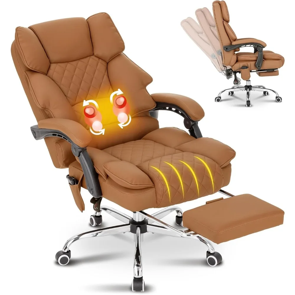 Office Footrest Cushion - Isıtmalı Yoğurma Masajlı Yönetici Ofis Koltuğu,